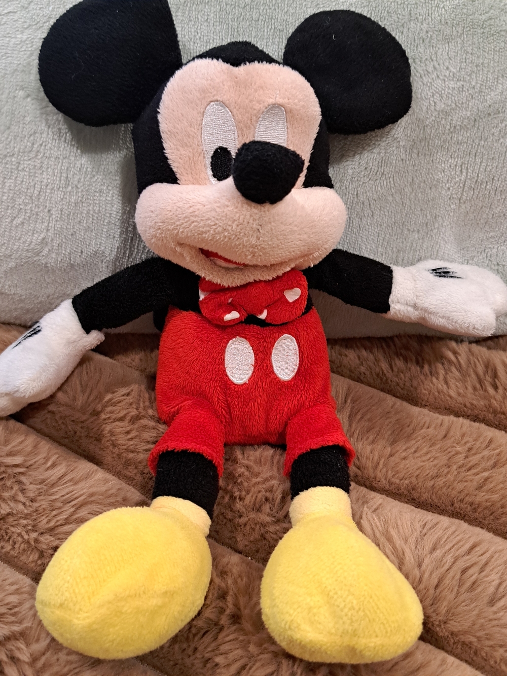Disney Mickey Mouse Plush Just Play Stuffed Animal Red Shorts 9"